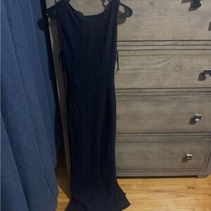 Alice + Olivia Navy Lace Maxi Dress